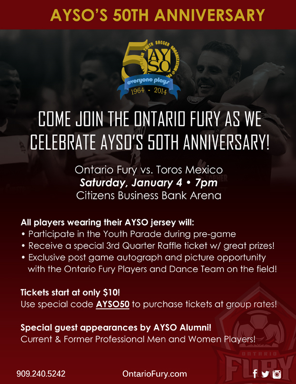 Ontario Fury Soccer vs. Toros Mexico Citizens Business Bank Arena